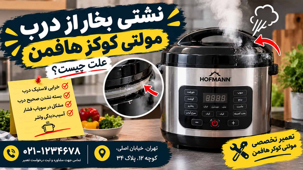 نشتی بخار از درب مولتی کوکر هافمن